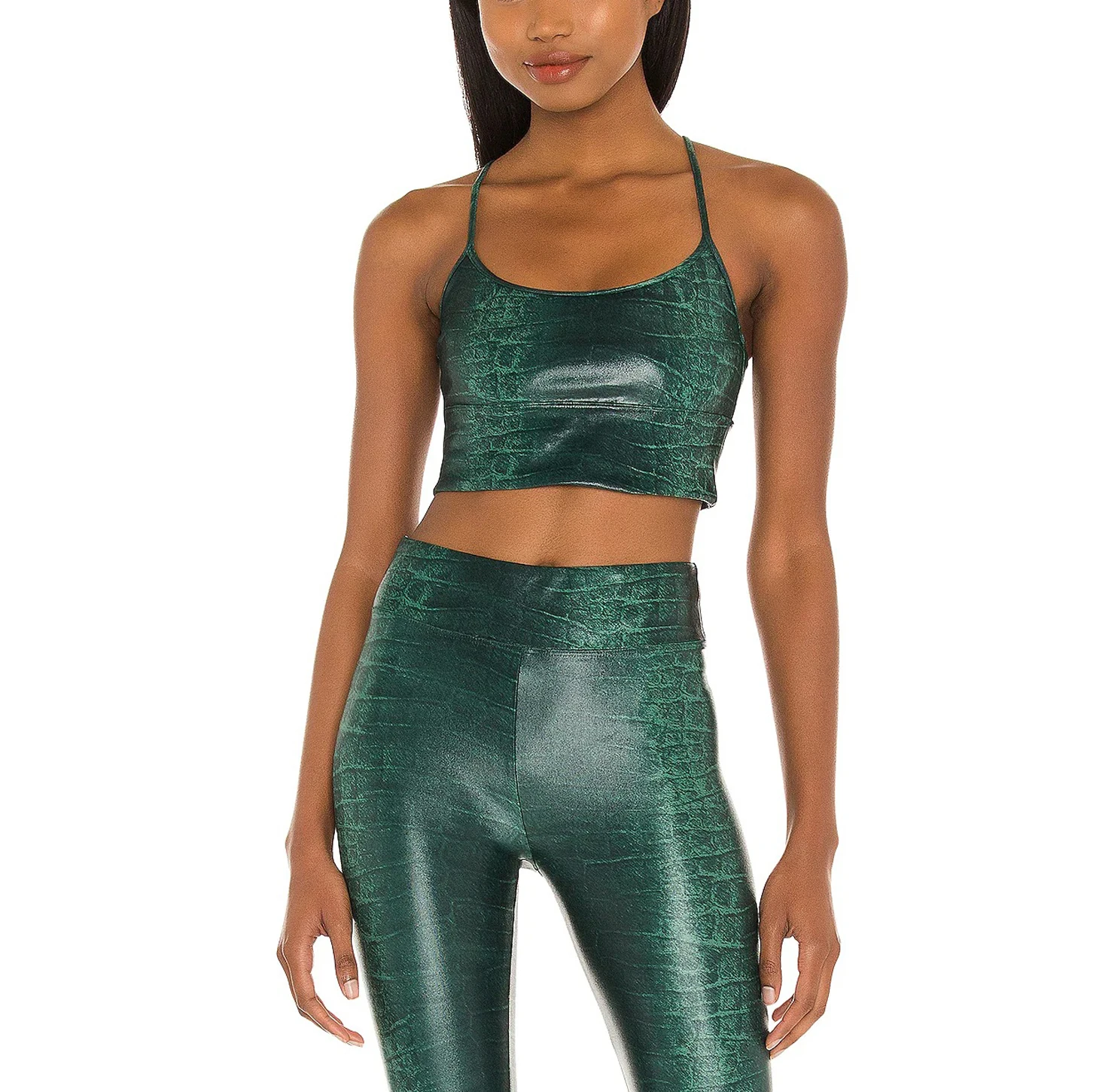 

Women Stretchy Slimming Compression Soft Training Leggings and Bra Set