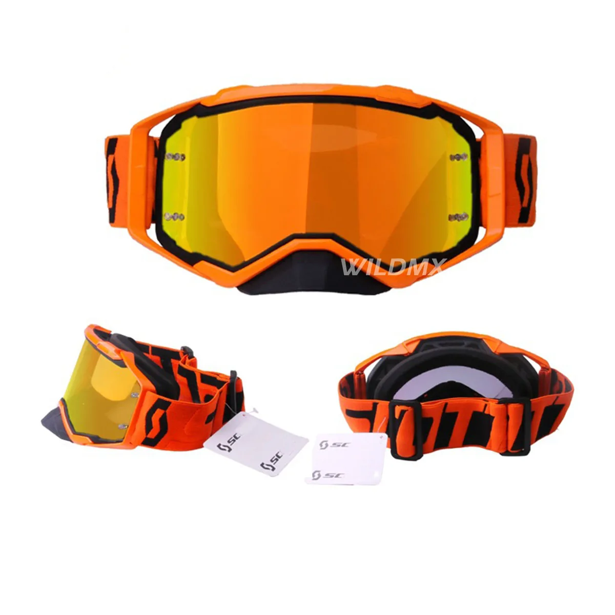 

Wildmx Dust proof Adult ATV Motorcycle Motocross scotts Goggles Racing Goggles Dirt Bike MX DH MTB off road Goggle Glasses, Customized color