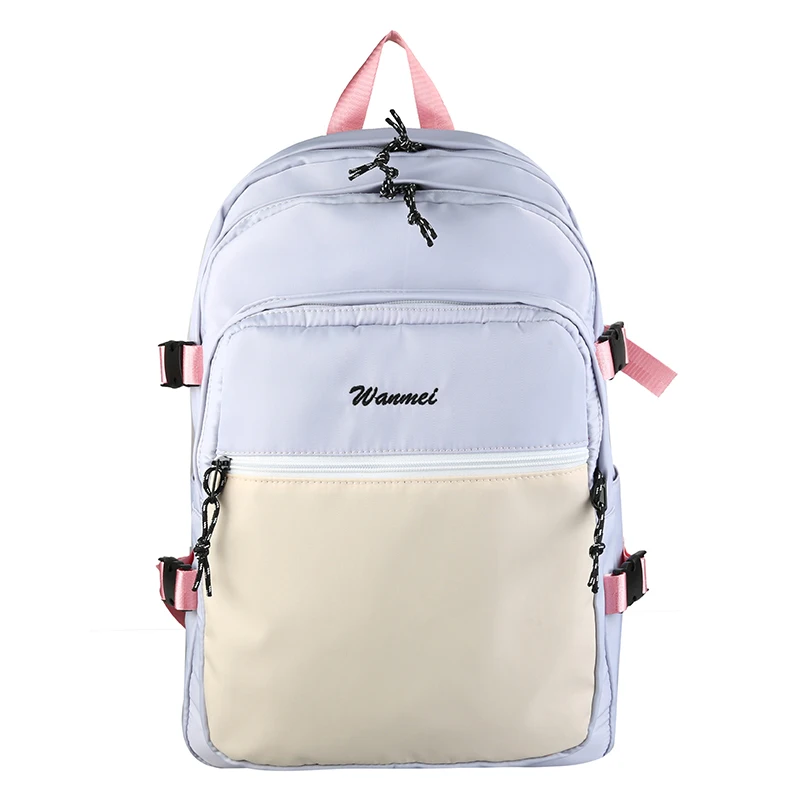 

2020 Multilayer travelling bag waterproof school bags Nylon backpack with tie rod belt, Customized color