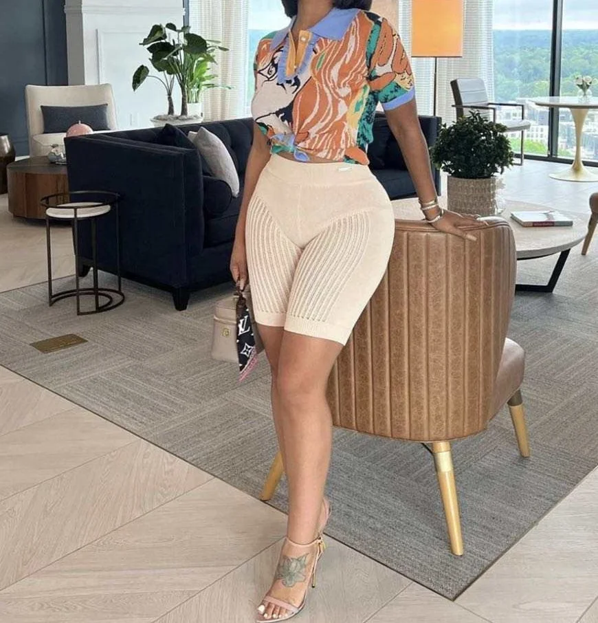 

Colorful Best Seller Fashion Knitted Sweater Patchwork Sexy Short Sleeve Summer Shirt White Shirt Women'S T-Shirts