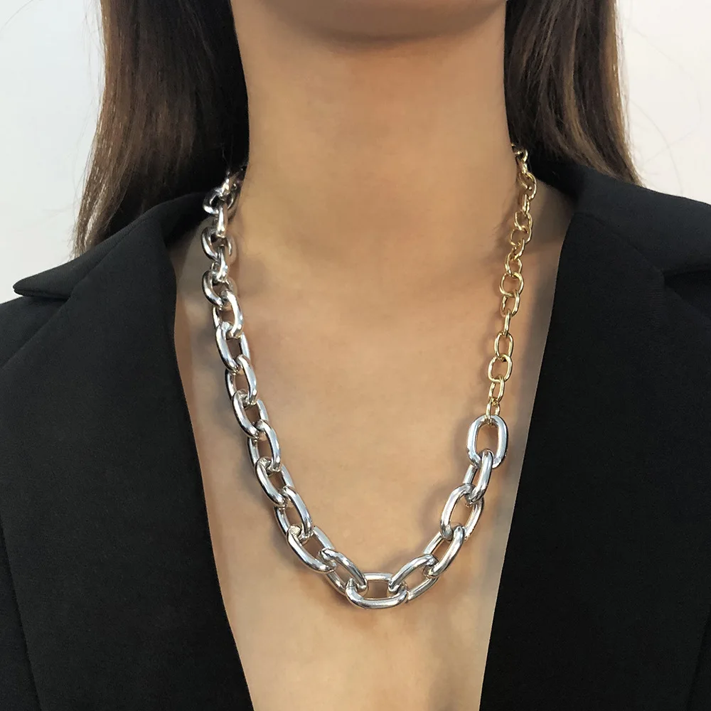 

Cheap Jewelry Earring Necklace Wholesale Price Iced Out Cuban Link Chain Necklaces Gold Color