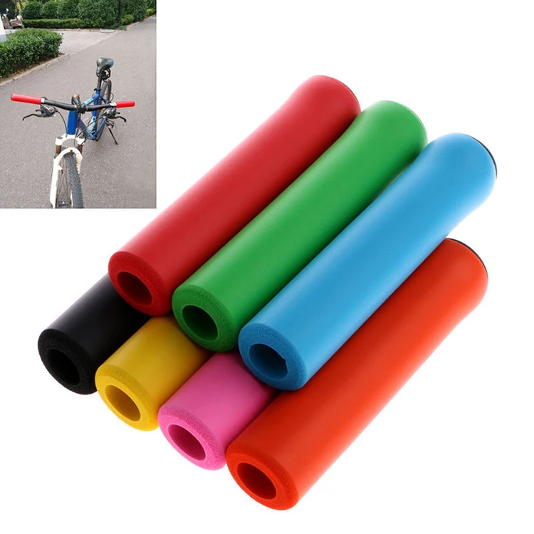 

Soft Silicone Bicycle Handlebar Grips Outdoor Mountain Bike handle Grips Cover Anti-slip Strong Support Grips Cycling Part, Black, yellow, orange, green, red, blue, pink