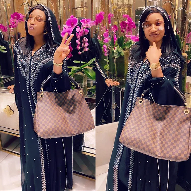 

2020 new Plus size boubou beaded sequined diamond ladies burkha luxury cloak cape, Picture