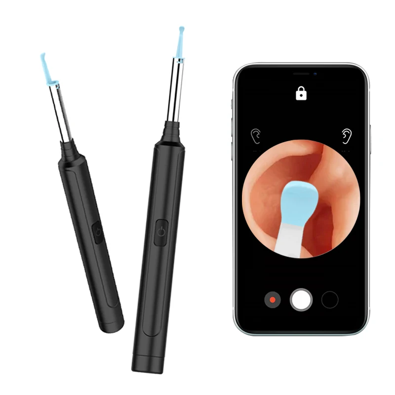 

2021 Smart safe Visual WIFI Wireless electric baby ear wax vacuum cleaner remover machine wiith camera for baby