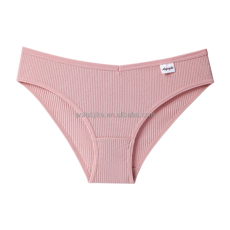 

Wholesale Bikini ladies underwear thread female briefs high quality breathable women's sexy cotton panties, 8 colors