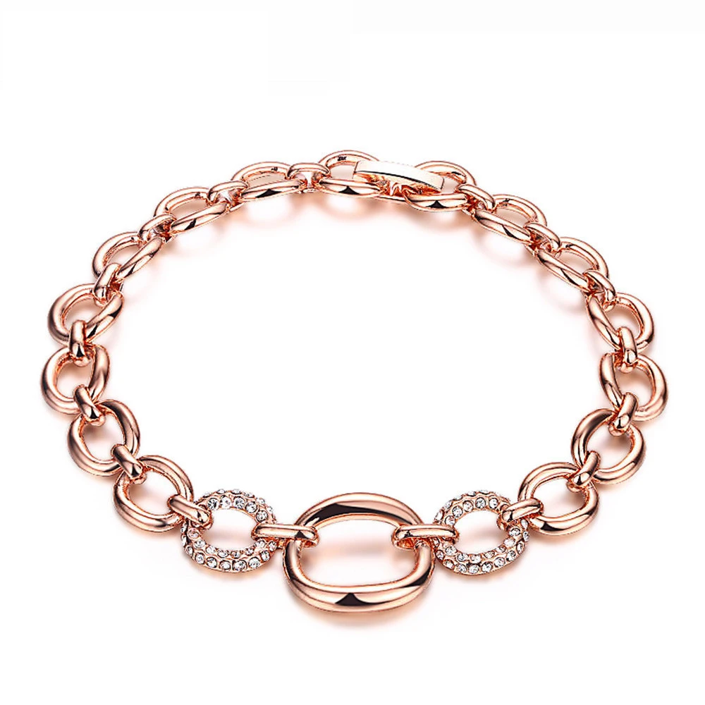 

Bangles for women Jewelry Women Rose Gold Bracelets clasps Circle Connected Women Anklet Bracelet