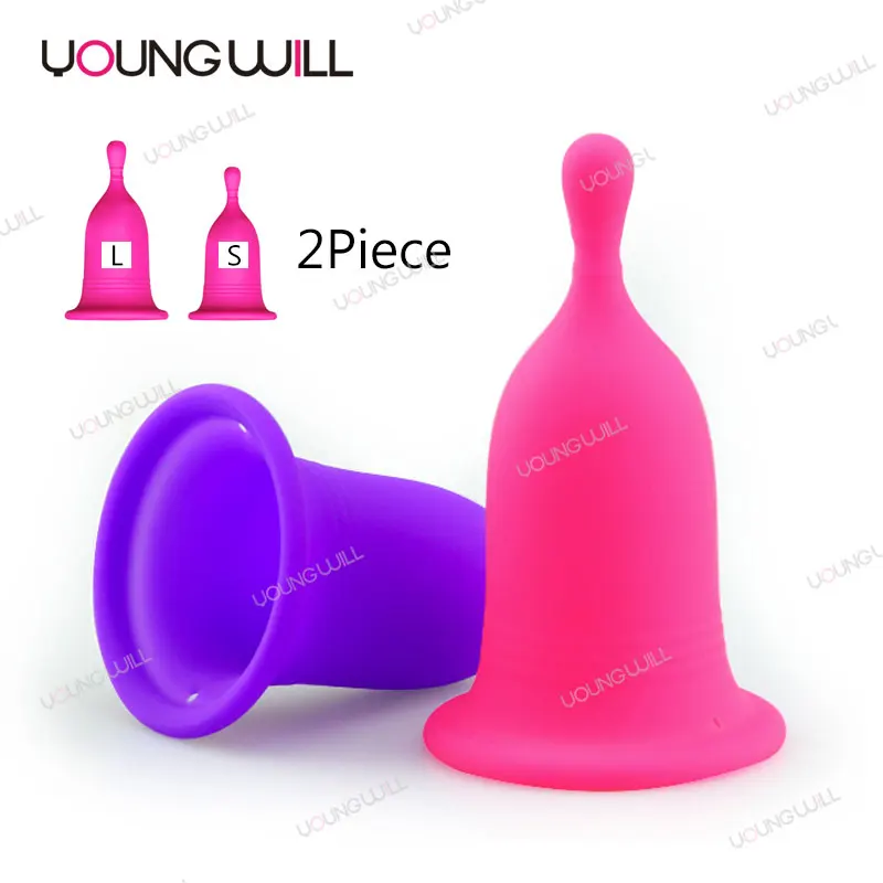 

Medical Menstrual Cup Coletor Menstrual Period Cup Menstrual Silicon Feminine Hygiene Menstrual for Woman 2 Set Silicone 2pc/opp