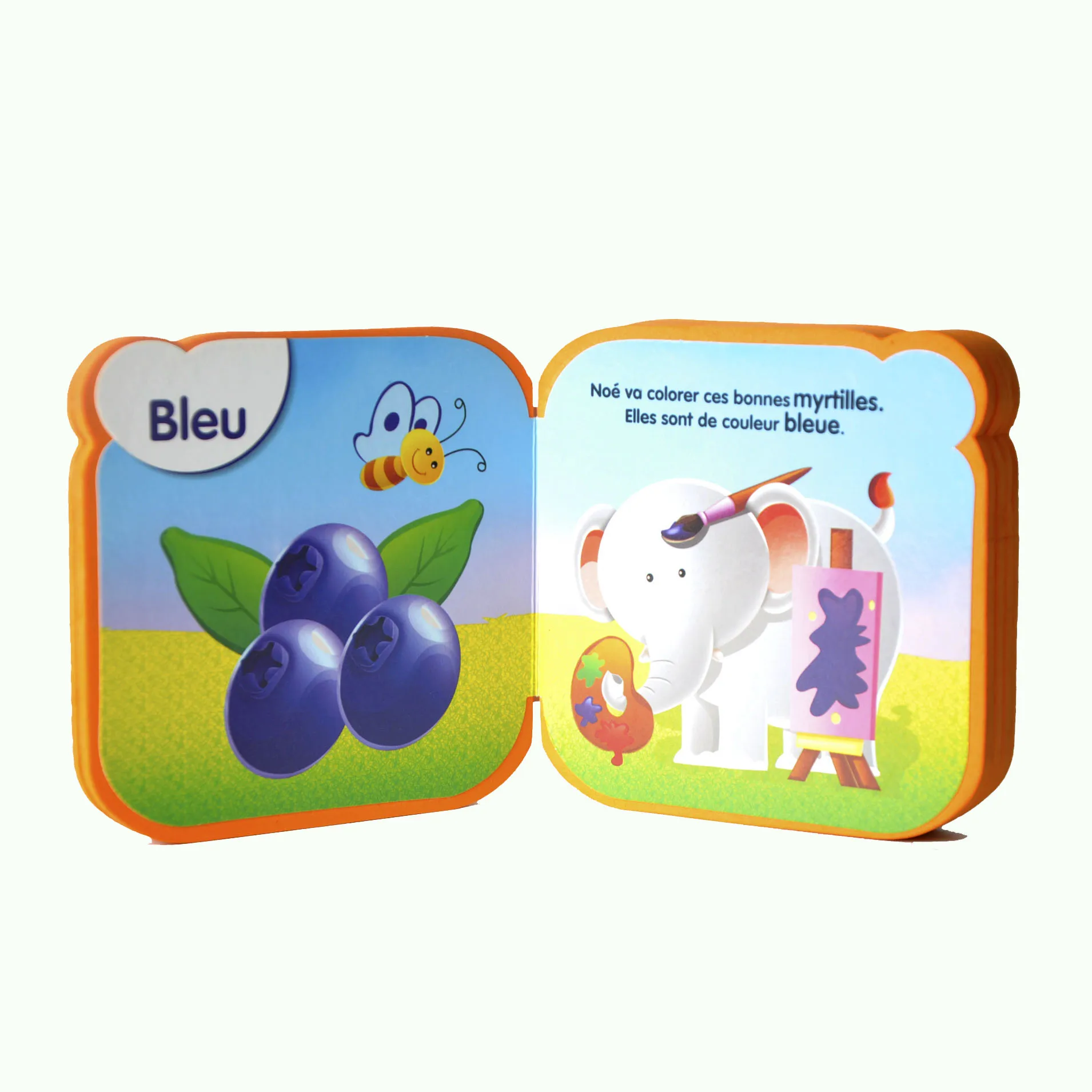 
Baby English Learning Books Full Color Coated Safe and Eco-friendly Children Board Book Printing 