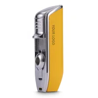 

COHIBA 3 Lighter Torch Jet Flame Windproof Cigar Lighter With Punch butane lighter torch GL-009