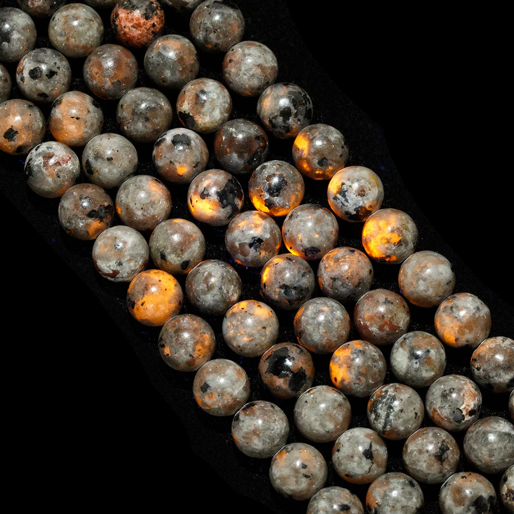 

American Smoky Yooperlite Beads (Flashing Flame Under Ultraviolet) Healing Chakra Energy Crystal Stone DIY Jewelry Making