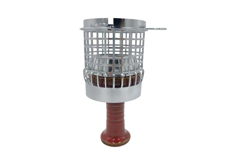 T041ch Lvhe Heat Management Metal Hookah Charcoal Holder Aluminum With Hookah Cage Wind Covers