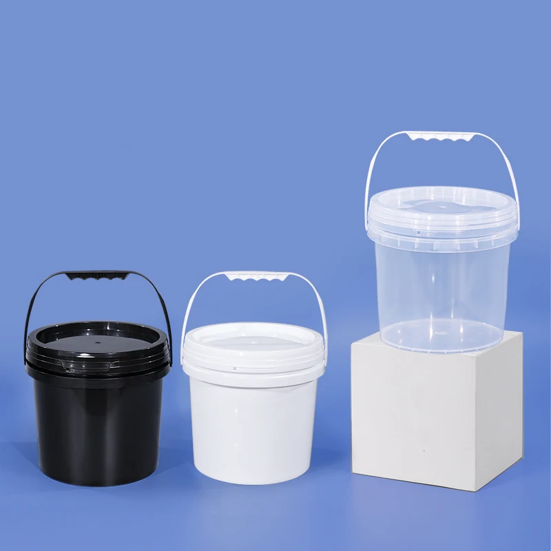 Factory Sale Plastic Round Bucket 5L Packing Barrel Pet Food Pail Packing Barrel