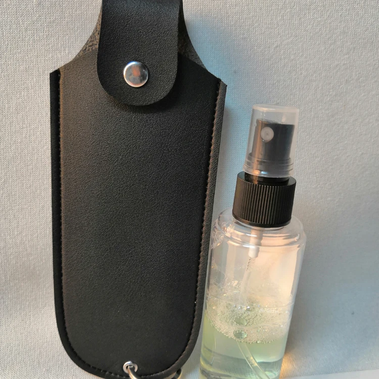 Latest Design Leather Keychain Cases Women Protect Small Cute Mace