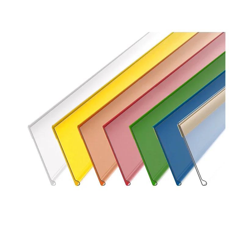 Extruded Adhesive Acrylic Retail Wood Price Edge Shelf Label Tag Holder Data Strips for Supermarket Shelves