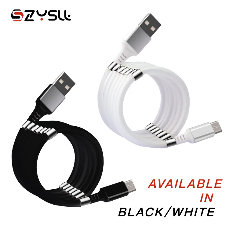 Buy 2.4A 2M 3M Short Fast Magnetic Charger White Micro USB Cable - ANKUX.COM