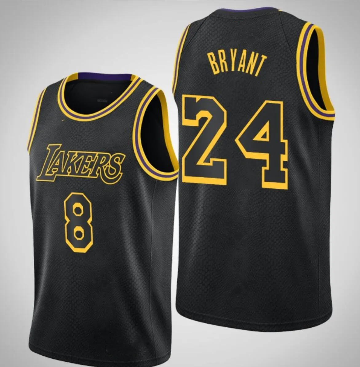 

2020 New Stitched American Basketball Teams Sports Jerseys Custom Wholesale Los Angeles #8 #24 Kobe Bryant Black City Edition