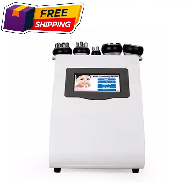

Free Shipping 2021 5 In 1 Body Fat Removal 40k Body Slimming machine Ultrasonic RF Vacuum Cavitation system for beauty salon, White