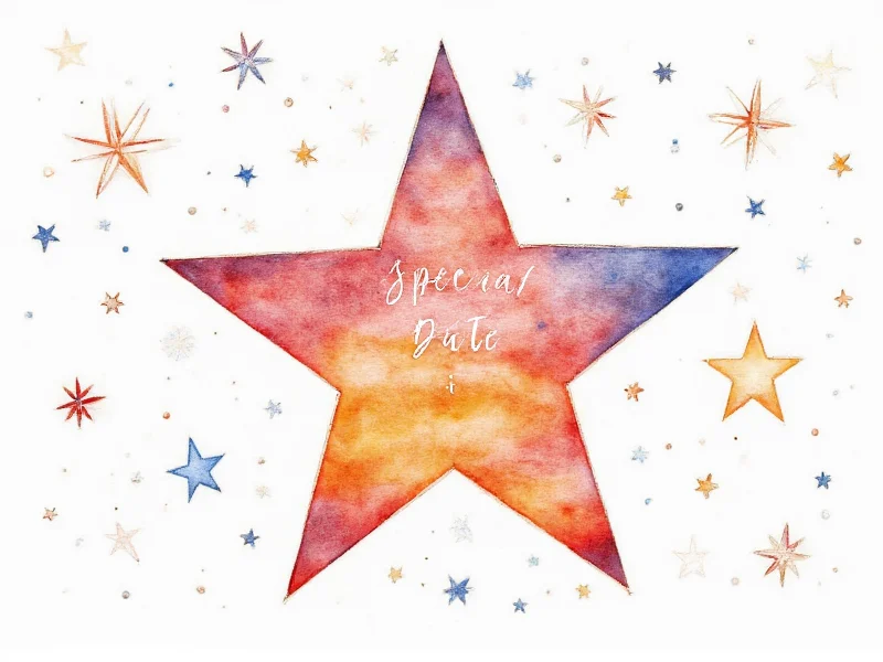 Watercolor star map of special date