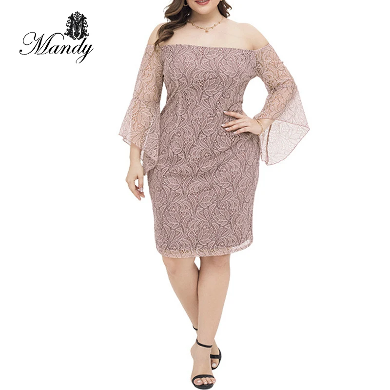 

2021 plus size white lace dress long sleeve maxi dresses