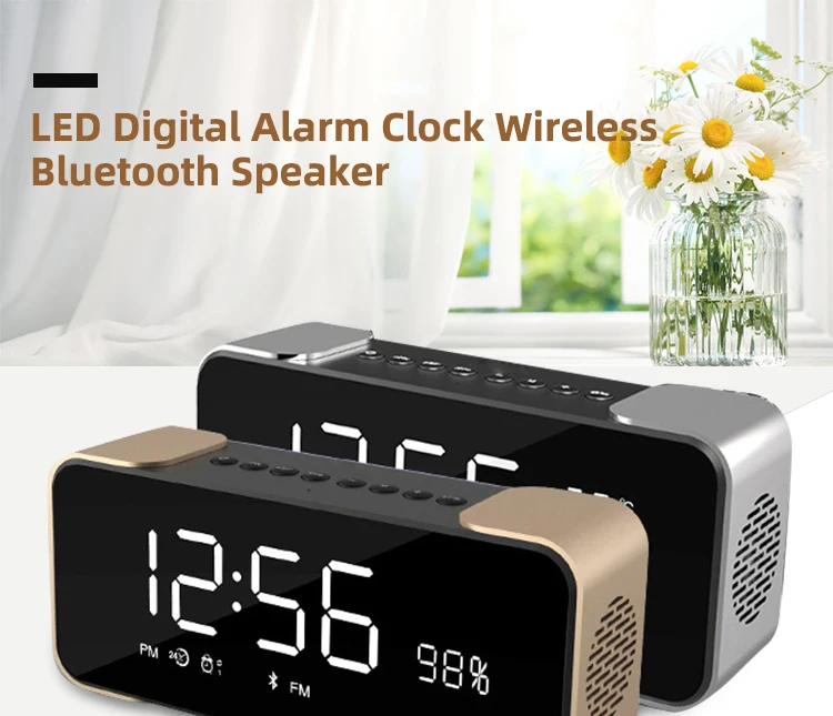 Home use audio system sound wireless bluetooth clock speaker - ANKUX.COM