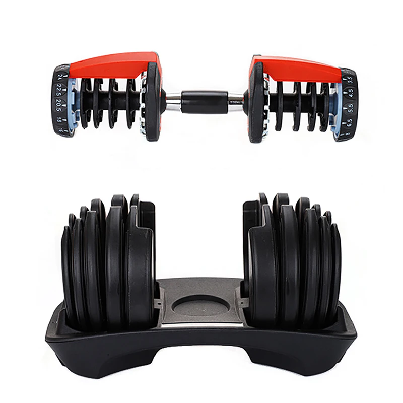 

Fitness Body Building Strength Training Gym Adjustable Dumbbells Sale 90lb Cheap Shipping Eu 50lbs/24kgs 90lbs/43kgs Black 24kgs