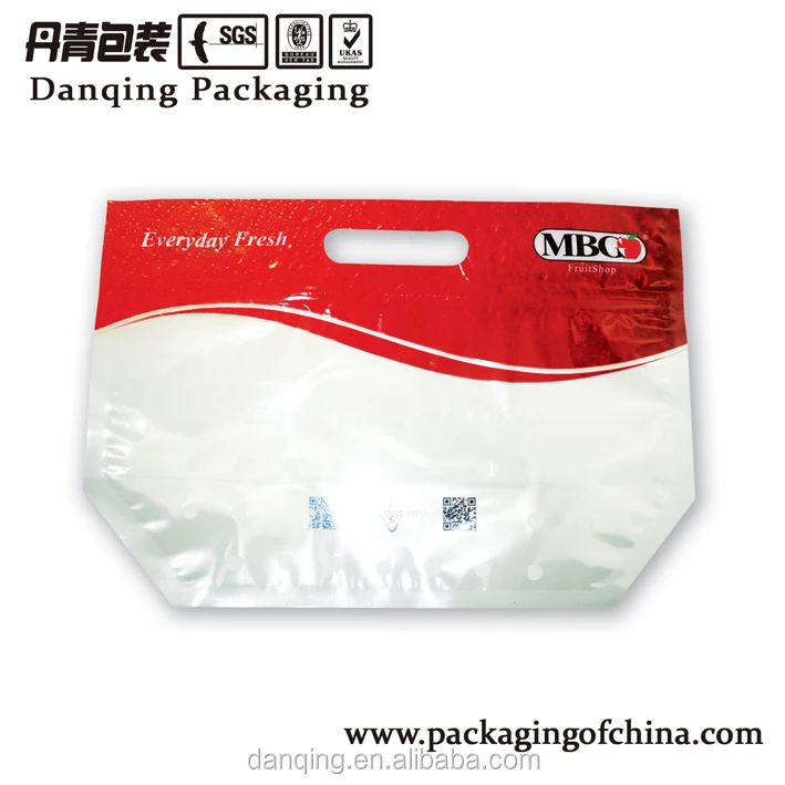 Food grade plastic packaging with custom Printed Fruit vent bag With Zipper