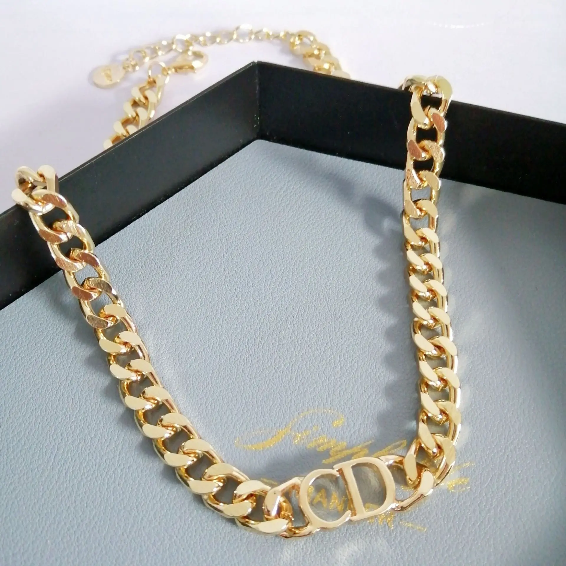 

New Arrival Brand Designer Jewelry Cuban Link Chain Luxury Letter Pendant Necklace For Women Jewelry Making
