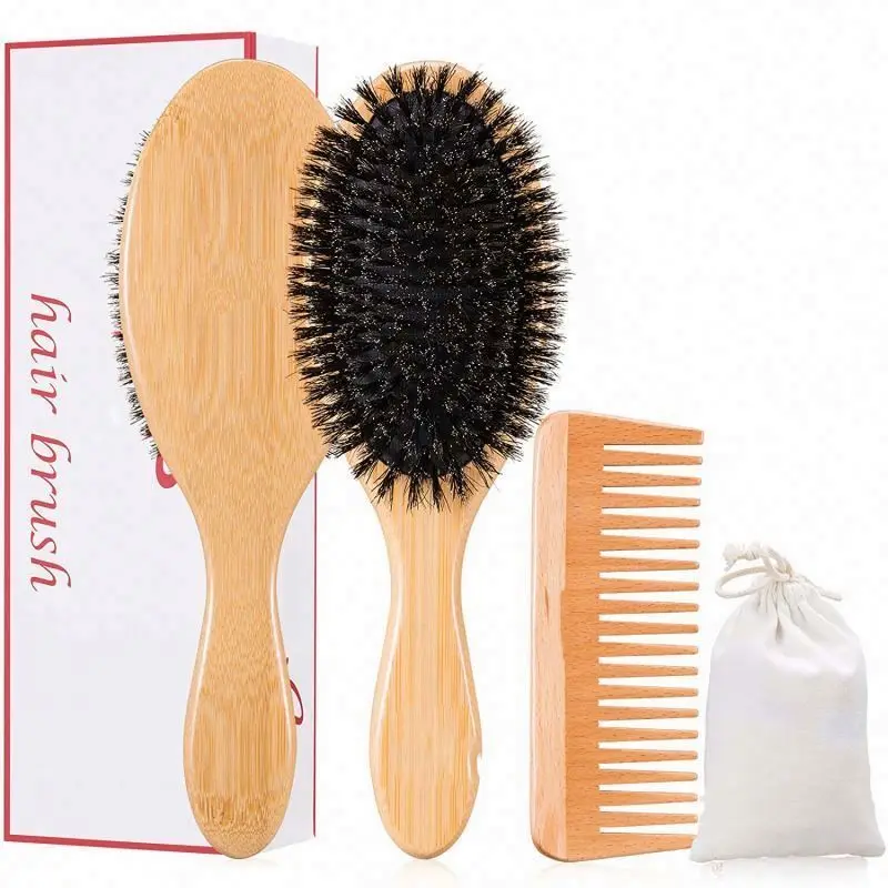

Set 4C Cushion Salon Brushes Hairbrush Pin Massage Cheap Black White Natural Annie Small Wooden Nylon Wood Bristle Hair Brush