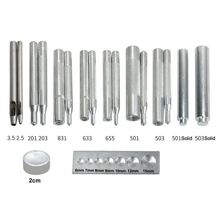 Wholesale Manual Punch Different Sizes Snap Button Install Mould Die Base Tool DIY Snap Button Install Tool