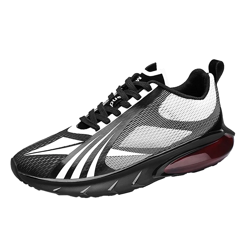 

New Style Casual Sport Shoes Men Running Shoes fitness breathable running black sneakers for men, Red/green/black