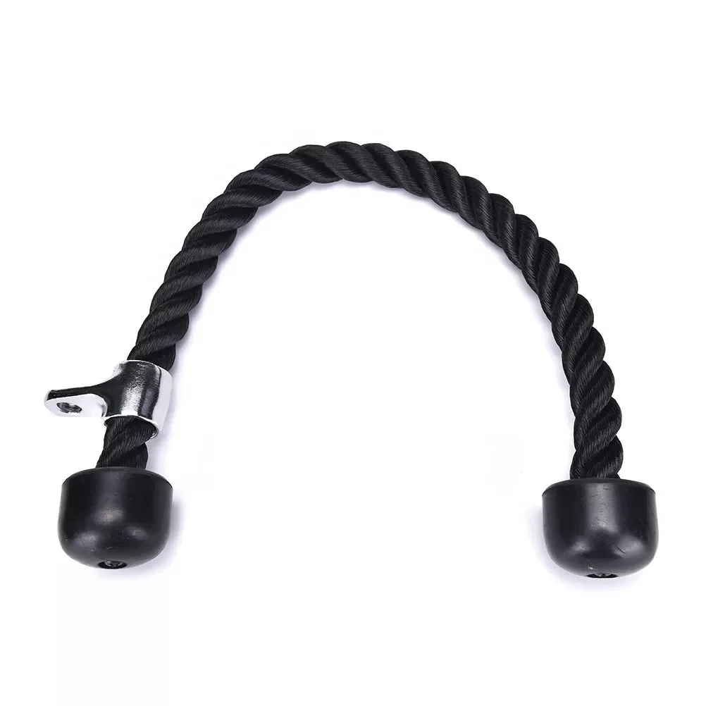 

Tricep Rope Push Pull Down Cord For Home Gym Fitness Abdominal Crunches Cable Attachment Exercise Training Equipment, Black