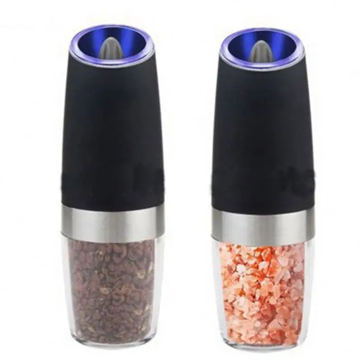 

94 Electric Pepper Mill Stainless Steel Automatic Gravity Induction Salt and Pepper Grinder Kitchen Spice Grinder, Black