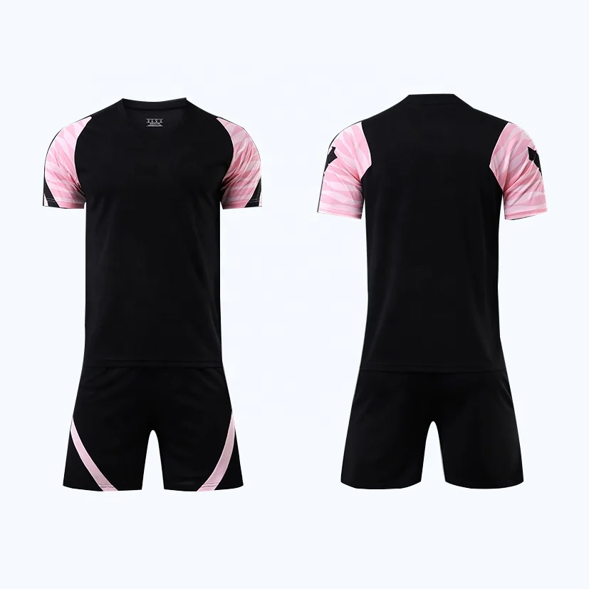 

High Quality Cheap Custom Logo Soccer Jersey Kits Solid Color Soccer Uniform Football Jerseys
