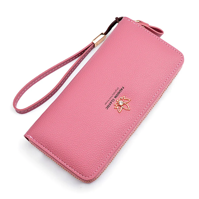 

cheap women pu leather mobile phone wallet