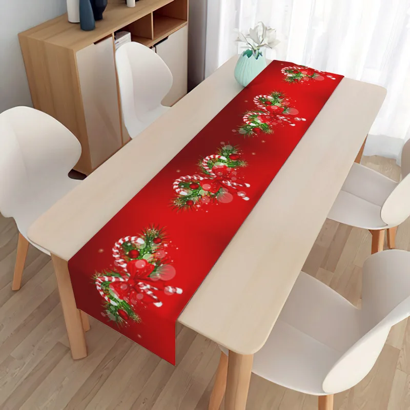 

Christmas Decorations Table Runner 13X70 Inches Indoor Vintage Theme Gathering Dinner Party Holiday Cheesecloth Table Runner