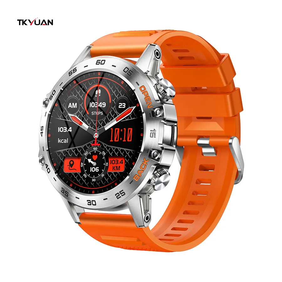 

TKYUAN 2023 K52 Sport Smart Watch BT Call 1.39inch 360*360 Health Monitoring Custom Watch Face Men Smartwatch 400mAh Battery