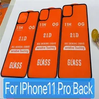 

2019 Hot curved 11H 21D Original Anti-Fingerprint wholesale tempered glass protector for Iphone11pro Back Cover Glass