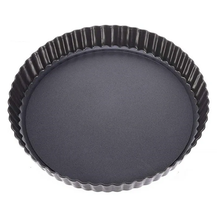 

Flower Tartlet/Quiche Pan Set with Removable Bottom Flan Pie Tart Pan, Black
