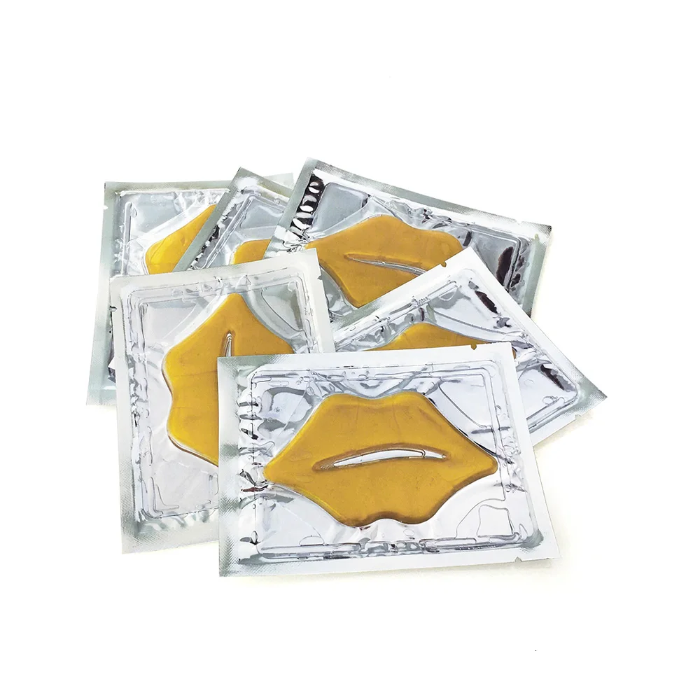 

Factory Sell Private Label 24K Gold Lip mask Hydrogel Hydrating Vegan Organic Collagen Gel Sleeping Lip Mask