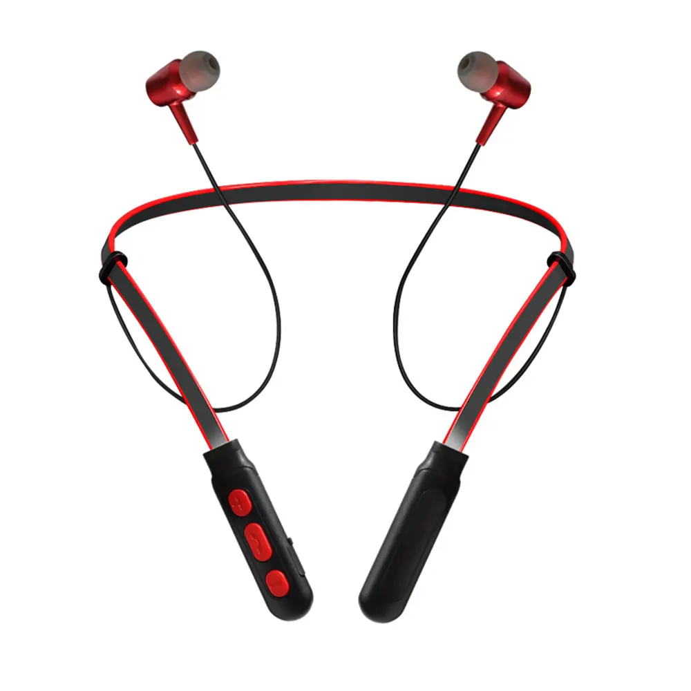 

Cell Phone Universal Hands Free Music Running Sport Stereo Magnetic Suction Neckband Wireless Bluetooth Headset With Mic