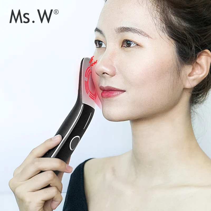 

Home use beauty equipment face massage facial beauty machine skin whitening microcurrent face lift device, Black+ silver