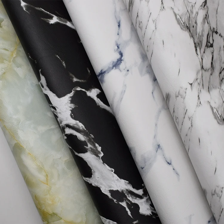 Marble Design Faux Leather Pvc Leather for Bags for Shoes