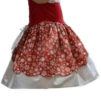 
snow digital print fabric girls boutique clothing sets red &white for Christmas 