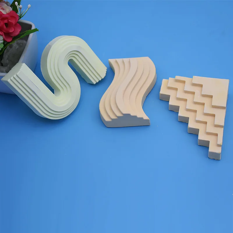 

Shaped Geometric Candles Staircase Plaster Silicone Fondant Mold for Baking Pastry Cake Tools Bakeware Mould Making 3d Crafts