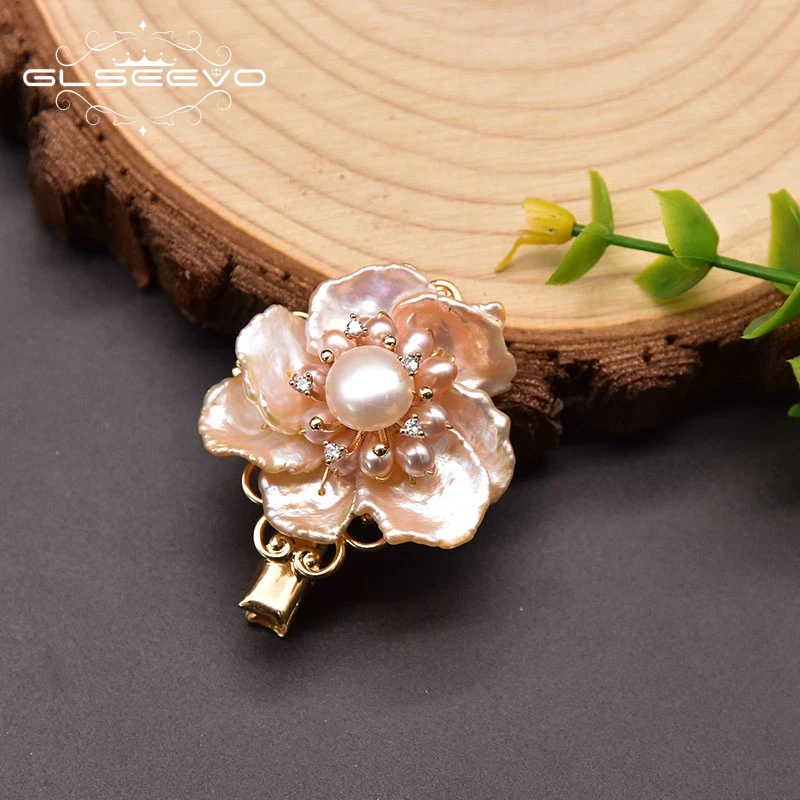 

Natural Freshwater Baroque Pink Pearl Hair clip For Women Girl Flower Handmade hair pins Accessories jewelry