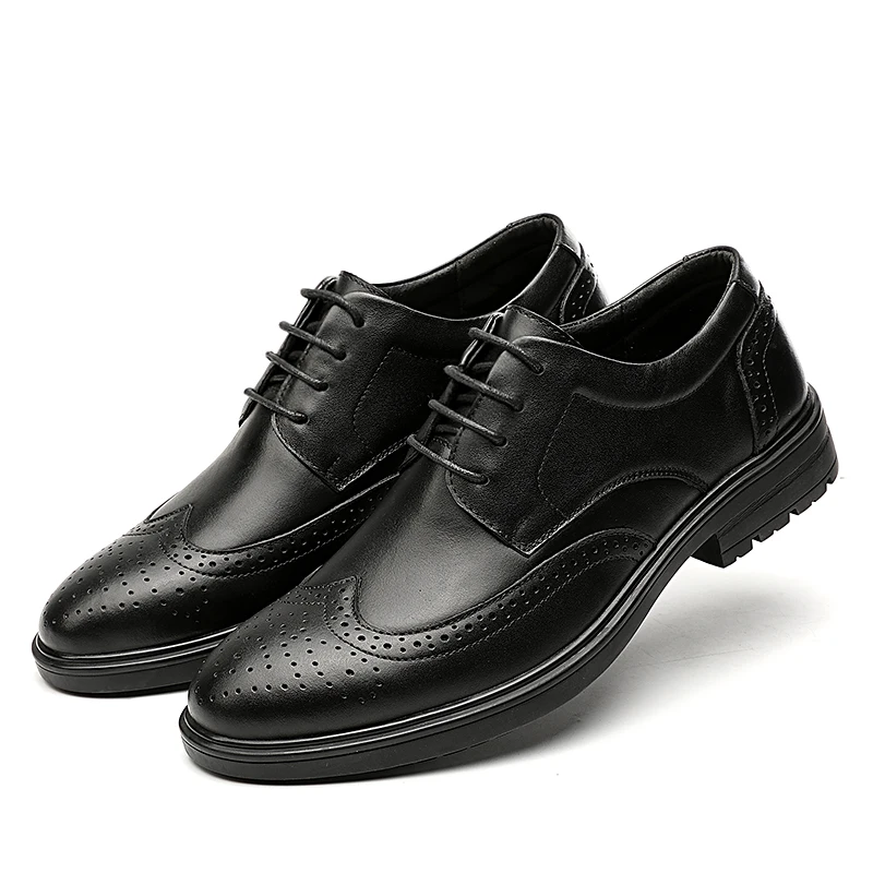 

Men dress shoes pointed leather footwear Casual Commerce Shoes stock, Black