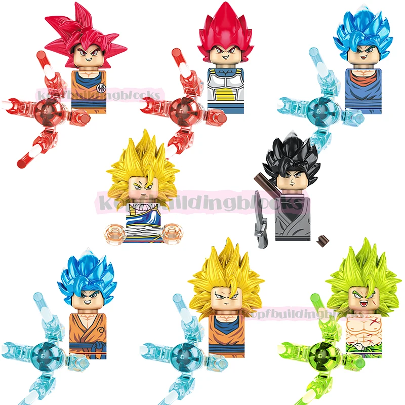 

KF6142 Japanese Anime DBZ Son Goku Dragon Vegeta Vegetto Zamasu Broli Ball Building Block Figure Collect Plastic DIY Toy Bricks