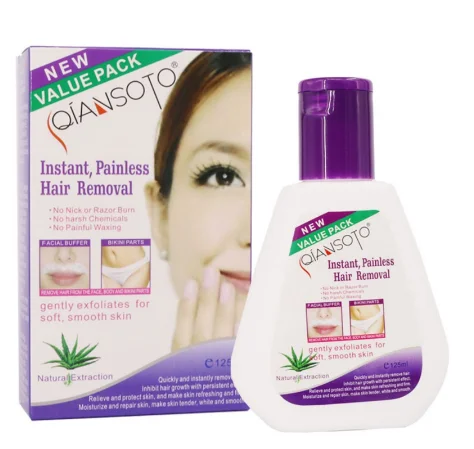 

125ml Gentle Smooth Skin Aloe Facial Hair Removal Liquid for Face Genital Underarm