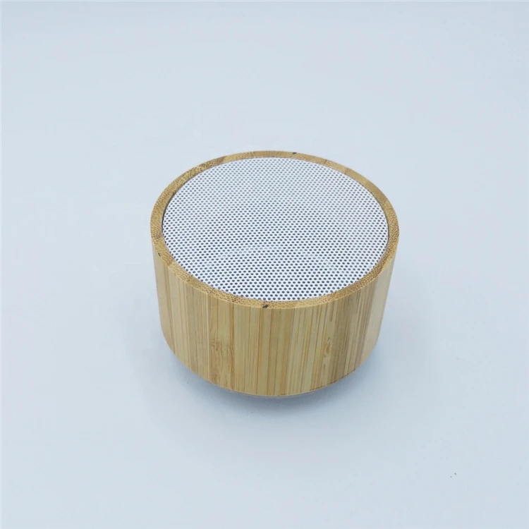 Bamboo Altavoz De Bambu Portable Waterproof 3W Round Mini Speaker With Wireless Function For Smart Phone - ANKUX.COM