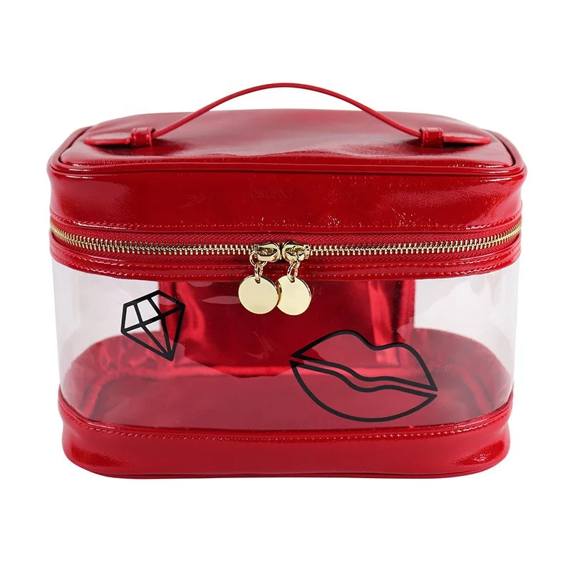

Water Resistant Pu Cosmetic Storage Box Zip Transparent Travel Case Pvc For Cosmetics Clear Makeup Bag